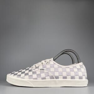 Vans Authentic Embroidered Lowpro Women's 8 Check Silver Casual Sneakers Shoes